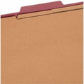 Smead SafeSHIELD 2/5 Tab Cut Letter Recycled Classification Folder, Bright Red, 8 1/2" Width x 11" Length, 10 / Box, SMD14095