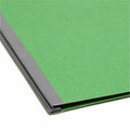 Smead SafeSHIELD 2/5 Tab Cut Letter Recycled Classification Folder, Green, 8 1/2" Width x 11" Length, 10 / Box, SMD14097