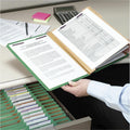 Smead SafeSHIELD 2/5 Tab Cut Letter Recycled Classification Folder, Green, 8 1/2" Width x 11" Length, 10 / Box, SMD14097