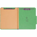 Smead SafeSHIELD 2/5 Tab Cut Letter Recycled Classification Folder, Green, 8 1/2" Width x 11" Length, 10 / Box, SMD14097