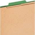 Smead SafeSHIELD 2/5 Tab Cut Letter Recycled Classification Folder, Green, 8 1/2" Width x 11" Length, 10 / Box, SMD14097