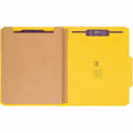 Smead SafeSHIELD 2/5 Tab Cut Letter Recycled Classification Folder, Yellow, 8 1/2" Width x 11" Length, 10 / Box, SMD14098