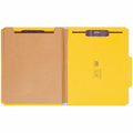Smead SafeSHIELD 2/5 Tab Cut Letter Recycled Classification Folder, Yellow, 8 1/2" Width x 11" Length, 10 / Box, SMD14098