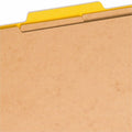 Smead SafeSHIELD 2/5 Tab Cut Letter Recycled Classification Folder, Yellow, 8 1/2" Width x 11" Length, 10 / Box, SMD14098