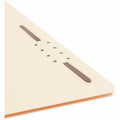 Smead Straight Tab Cut Letter Recycled Fastener Folder, Manila, 8 1/2" Width x 11" Length, 50 / Box, SMD14510