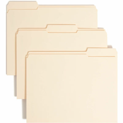 Smead 1/3 Tab Cut Letter Recycled Fastener Folder, Manila, 8 1/2" Width x 11" Length, 50 / Box, SMD14534