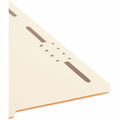 Smead 2/5 Tab Cut Letter Recycled Fastener Folder, Manila, 8 1/2" Width x 11" Length, 50 / Box, SMD14580
