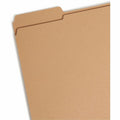 Smead Straight Tab Cut Letter Recycled Fastener Folder, Kraft, 8 1/2" Width x 11" Length, 50 / Box, SMD14834
