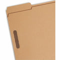 Smead 1/3 Tab Cut Letter Recycled Fastener Folder, Kraft, 8 1/2" Width x 11" Length, 50 / Box, SMD14837
