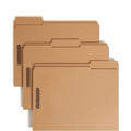 Smead 1/3 Tab Cut Letter Recycled Fastener Folder, Kraft, 8 1/2" Width x 11" Length, 50 / Box, SMD14837