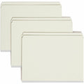 Smead Straight Tab Cut Letter Recycled Fastener Folder, Gray/Green, 8 1/2" Width x 11" Length, 25 / Box, SMD14910