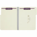 Smead 1/3 Tab Cut Letter Recycled Fastener Folder, Gray/Green, 8 1/2" Width x 11" Length, 25 / Box, SMD14934