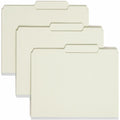 Smead 2/5 Tab Cut Letter Recycled Fastener Folder, Green, 8 1/2" Width x 11" Length, 25 / Box, SMD14980