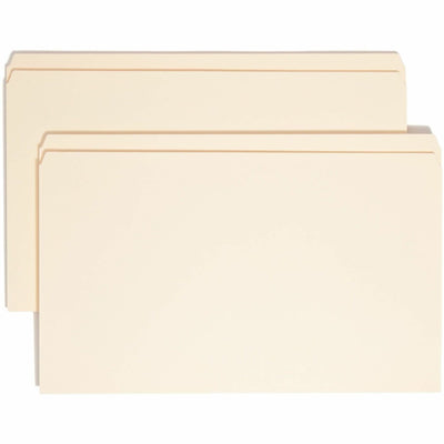Smead Straight Tab Cut Legal Recycled Top Tab File Folder, Manila, 8 1/2" Width x 14" Length, 100 / Box, SMD15310