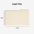 Smead 1/3 Tab Cut Legal Recycled Top Tab File Folder, Manila, 8 1/2" Width x 14" Length, 100 / Box, SMD15330