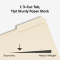 Smead 1/3 Tab Cut Legal Recycled Top Tab File Folder, Manila, 8 1/2" Width x 14" Length, 100 / Box, SMD15330