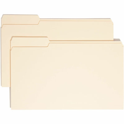 Smead 1/3 Tab Cut Legal Recycled Top Tab File Folder, Manila, 8 1/2" Width x 14" Length, 100 / Box, SMD15331
