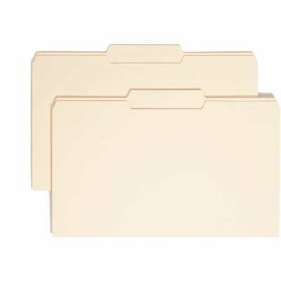 Smead 1/3 Tab Cut Legal Recycled Top Tab File Folder, Manila, 8 1/2" Width x 14" Length, 100 / Box, SMD15332