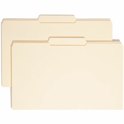 Smead 1/3 Tab Cut Legal Recycled Top Tab File Folder, Manila, 8 1/2" Width x 14" Length, 100 / Box, SMD15336