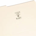 Smead 1/3 Tab Cut Legal Recycled Top Tab File Folder, Manila, 8 1/2" Width x 14" Length, 100 / Box, SMD15434