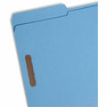 Smead Colored 1/3 Tab Cut Legal Recycled Fastener Folder, Blue, 8 1/2" Width x 14" Length, 50 / Box, SMD17040
