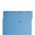Smead Colored 1/3 Tab Cut Legal Recycled Fastener Folder, Blue, 8 1/2" Width x 14" Length, 50 / Box, SMD17040