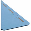 Smead Colored 1/3 Tab Cut Legal Recycled Fastener Folder, Blue, 8 1/2" Width x 14" Length, 50 / Box, SMD17040