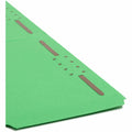 Smead Colored 1/3 Tab Cut Legal Recycled Fastener Folder, Green, 8 1/2" Width x 14" Length, 50 / Box, SMD17140
