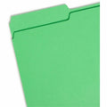 Smead Colored 1/3 Tab Cut Legal Recycled Top Tab File Folder, Green, 8 1/2" Width x 14" Length, 100 / Box, SMD17143