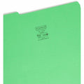 Smead Colored 1/3 Tab Cut Legal Recycled Top Tab File Folder, Green, 8 1/2" Width x 14" Length, 100 / Box, SMD17143
