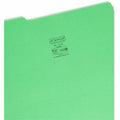 Smead Colored 1/3 Tab Cut Legal Recycled Top Tab File Folder, Green, 8 1/2" Width x 14" Length, 100 / Box, SMD17143