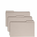 Smead Colored 1/3 Tab Cut Legal Recycled Top Tab File Folder, Gray, 8 1/2" Width x 14" Length, 100 / Box, SMD17334