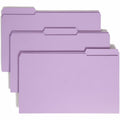 Smead Colored 1/3 Tab Cut Legal Recycled Top Tab File Folder, Lavender, 8 1/2" Width x 14" Length, 100 / Box, SMD17434