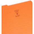 Smead Colored 1/3 Tab Cut Legal Recycled Top Tab File Folder, Orange, 8 1/2" Width x 14" Length, 100 / Box, SMD17534