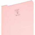 Smead Colored 1/3 Tab Cut Legal Recycled Top Tab File Folder, Pink, 8 1/2" Width x 14" Length, 100 / Box, SMD17634