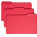 Smead Colored 1/3 Tab Cut Legal Recycled Top Tab File Folder, 8 1/2" Width x 14" Length, 100 / Box, SMD17734