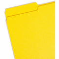 Smead Colored 1/3 Tab Cut Legal Recycled Top Tab File Folder, Yellow, 8 1/2" Width x 14" Length, 100 / Box, SMD17943