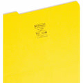 Smead Colored 1/3 Tab Cut Legal Recycled Top Tab File Folder, Yellow, 8 1/2" Width x 14" Length, 100 / Box, SMD17943