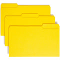 Smead Colored 1/3 Tab Cut Legal Recycled Top Tab File Folder, Yellow, 8 1/2" Width x 14" Length, 100 / Box, SMD17943