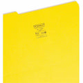 Smead Colored 1/3 Tab Cut Legal Recycled Top Tab File Folder, Yellow, 8 1/2" Width x 14" Length, 100 / Box, SMD17943