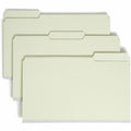 Smead 1/3 Tab Cut Legal Recycled Top Tab File Folder, Green, 8 1/2" Width x 14" Length, 25 / Box, SMD18234