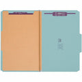 Smead SafeSHIELD 2/5 Tab Cut Legal Recycled Classification Folder, Blue, 8 1/2" Width x 14" Length, 10 / Box, SMD18730