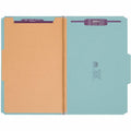 Smead SafeSHIELD 2/5 Tab Cut Legal Recycled Classification Folder, Blue, 8 1/2" Width x 14" Length, 10 / Box, SMD18730