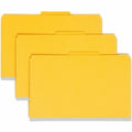 Smead SafeSHIELD 2/5 Tab Cut Legal Recycled Classification Folder, Yellow, 8 1/2" Width x 14" Length, 10 / Box, SMD18734