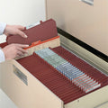 Smead SafeSHIELD 2/5 Tab Cut Legal Recycled Classification Folder, Red, 8 1/2" Width x 14" Length, 10 / Box, SMD18775
