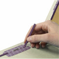 Smead SafeSHIELD 2/5 Tab Cut Legal Recycled Classification Folder, Green, 8 1/2" Width x 14" Length, 10 / Box, SMD18776