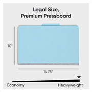 Smead SafeSHIELD 2/5 Tab Cut Legal Recycled Classification Folder, 1 Box