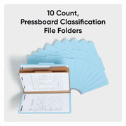 Smead SafeSHIELD 2/5 Tab Cut Legal Recycled Classification Folder, 1 Box