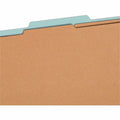 Smead SafeSHIELD 2/5 Tab Cut Legal Recycled Classification Folder, Blue, 8 1/2" Width x 14" Length, 10 / Box, SMD19030