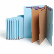 Smead SafeSHIELD 2/5 Tab Cut Legal Recycled Classification Folder, 1 Box